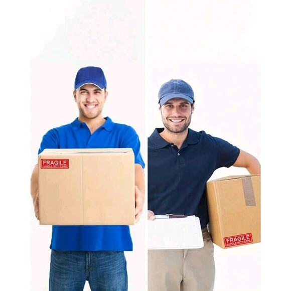 x120 "Fragile. Handle with care"  stickers shipping supplies - Picture 3 of 4